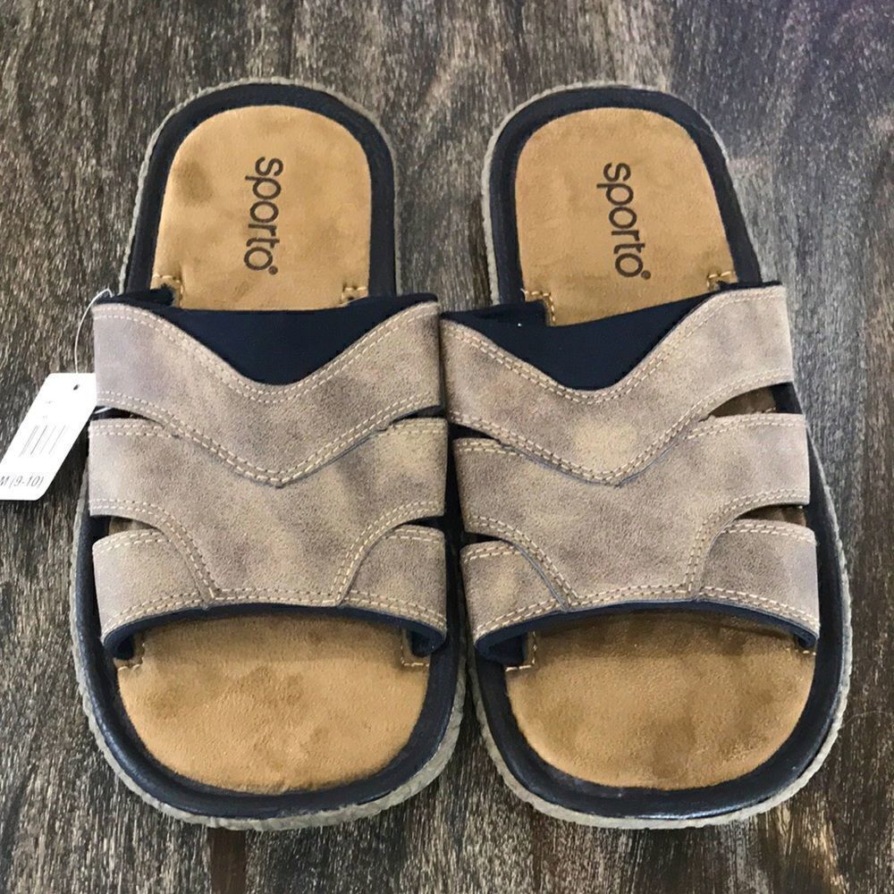 Sporto, Men’s Sandals, 9-10, Brown